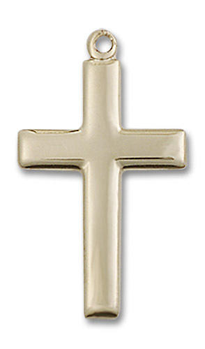 Simple Cross Pendant - 14kt Gold 7/8 x 1/2 2195