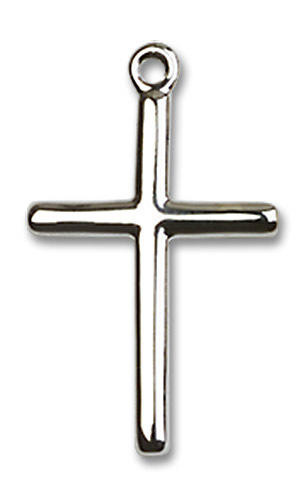 Simple Cross Pendant - Sterling Silver 3/4 x 1/2 0017YSS