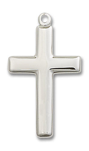 Simple Cross Pendant - Sterling Silver 7/8 x 1/2 2195SS