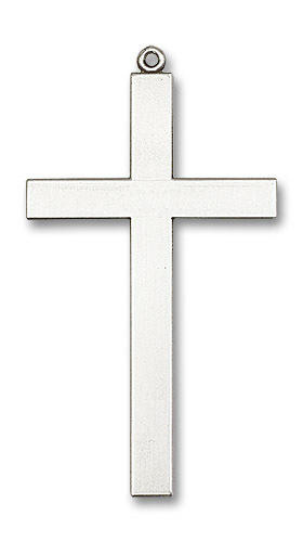 Simple Pectoral Cross Pendant - Sterling Silver 2 5/8 x 1 3/8 5960SS
