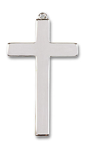 Simple Pectoral Cross Pendant - Sterling Silver 3 1/4 x 1 3/4 1420SS