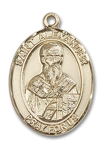 St Alexander Sauli Medal - 14kt Gold Oval Pendant 3 Sizes
