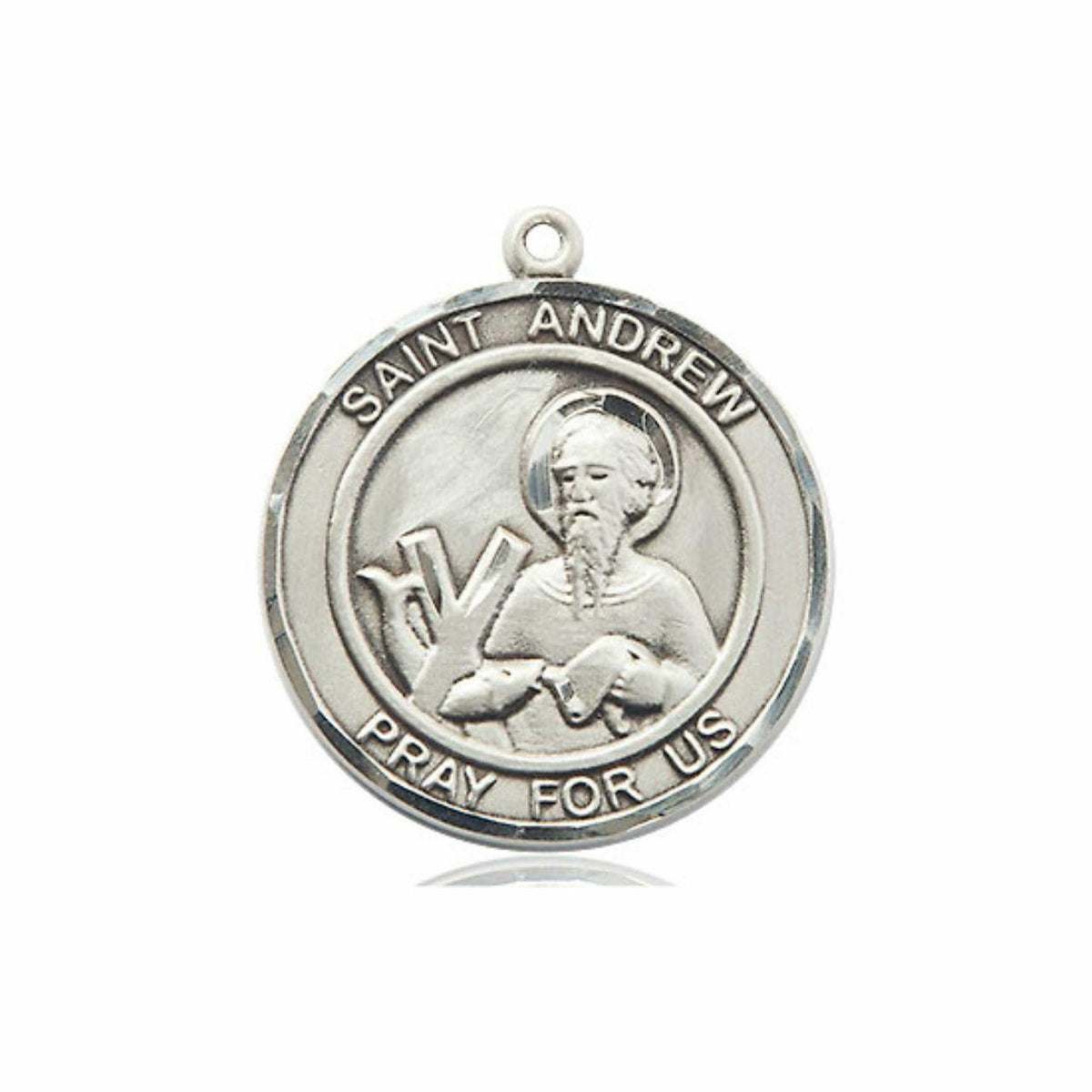 St Andrew Medal - Sterling Silver Round Pendant 2 Sizes