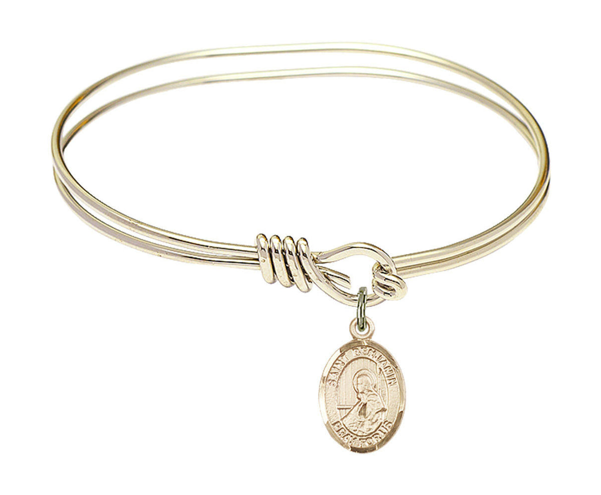 St Benjamin Eye Hook Bangle Bracelet - Gold-Filled Charm 9013GF