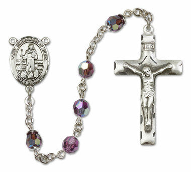 St. Bernadine of Siena Sterling Silver Rosary - 10 Color Options (8387/0644)