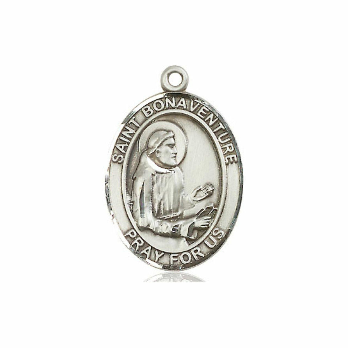 St Bonaventure Medal - Sterling Silver Oval Pendant 3 Sizes