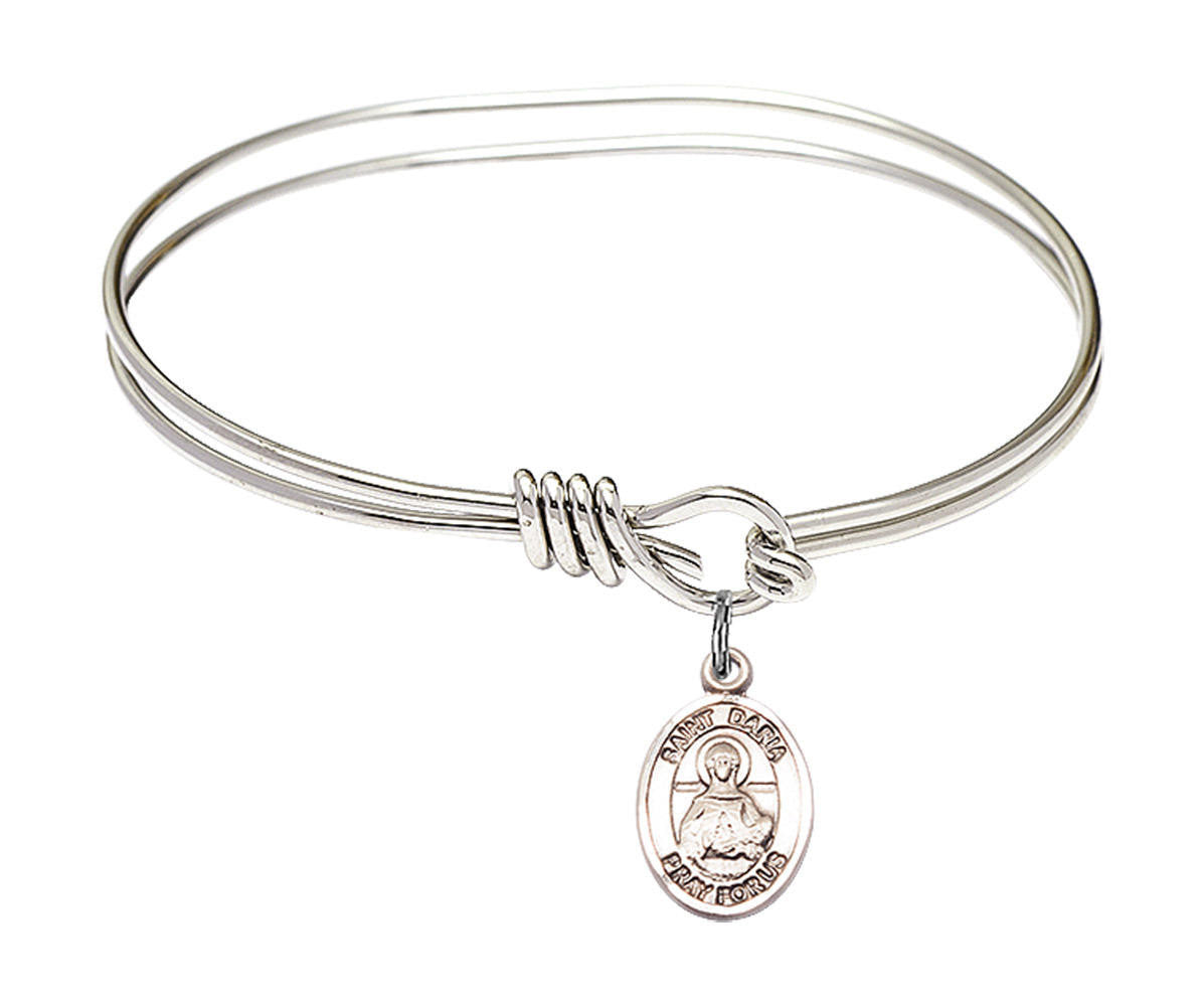 St Daria Eye Hook Bangle Bracelet - Sterling Silver Charm 9396SS