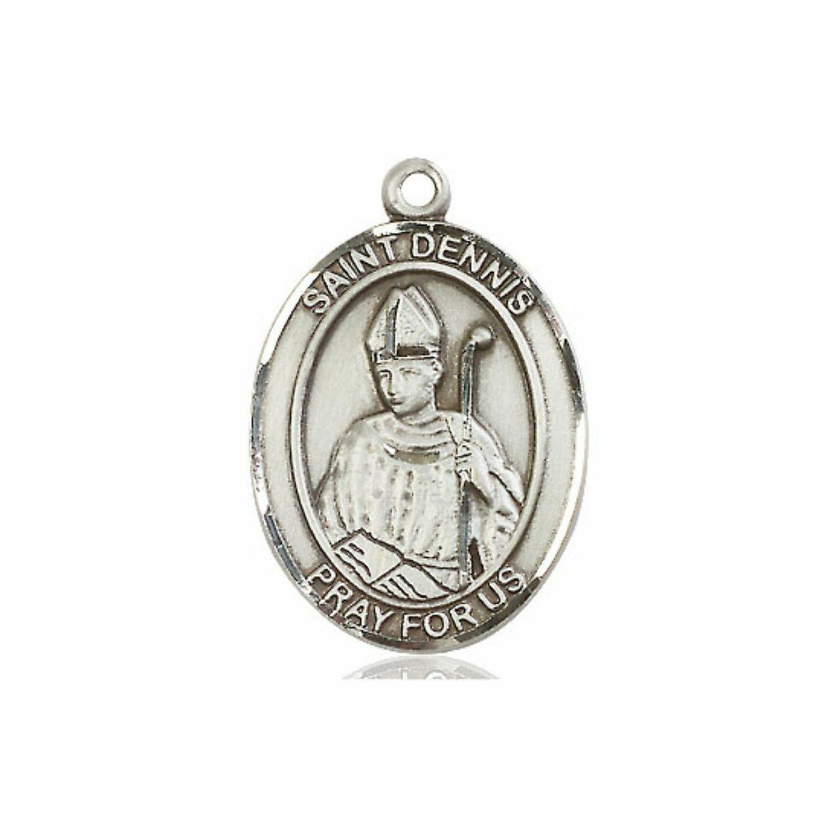 St Dennis Medal - Sterling Silver Oval Pendant 3 Sizes