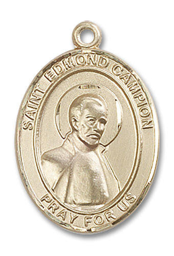 St Edmund Campion Medal - 14kt Gold Oval Pendant 3 Sizes