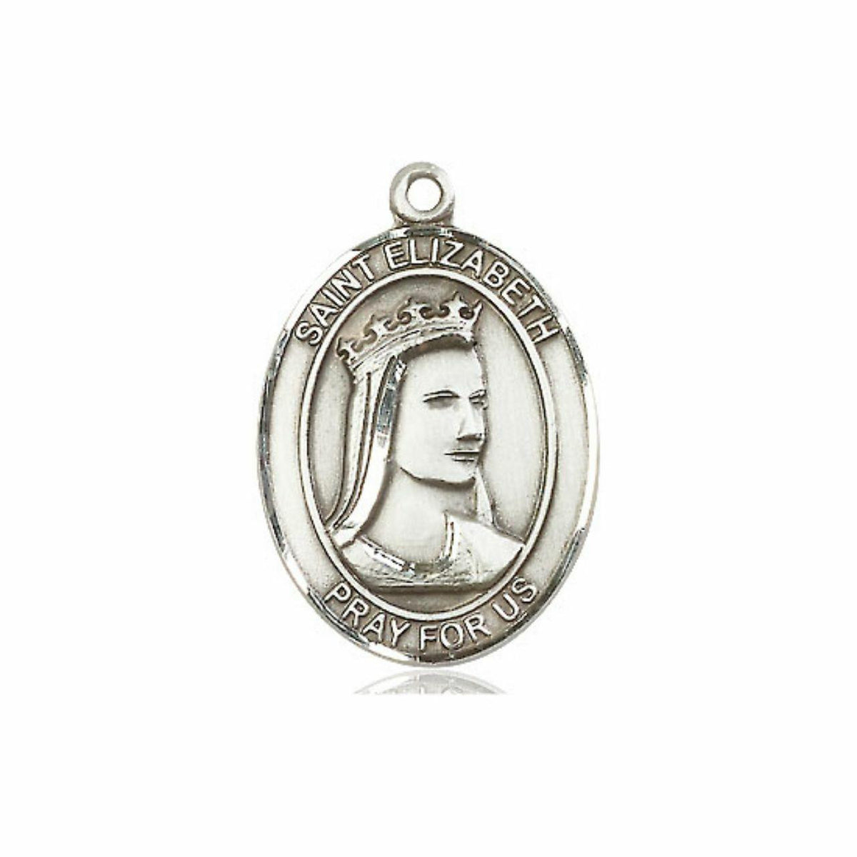 St Elizabeth of Hungary Medal - Sterling Silver Oval Pendant 3 Sizes