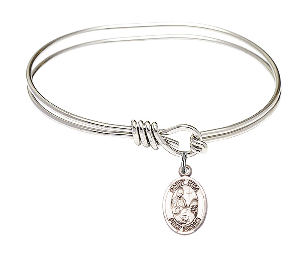 St Fina Eye Hook Bangle Bracelet - Sterling Silver Charm 9364SS