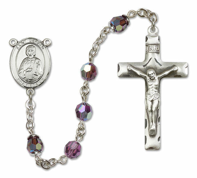 St Gerald Sterling Silver Rosary - 16 Color Options 8404/0644