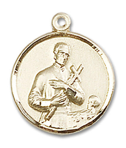St Gerard Medal - 14kt Gold 5/8 x 1/2 Round Pendant 0601G