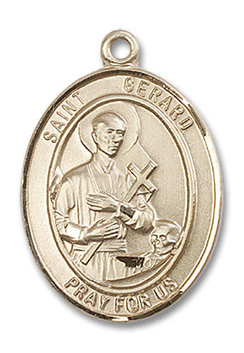 St Gerard Medal - 14kt Gold Oval Pendant 3 Sizes