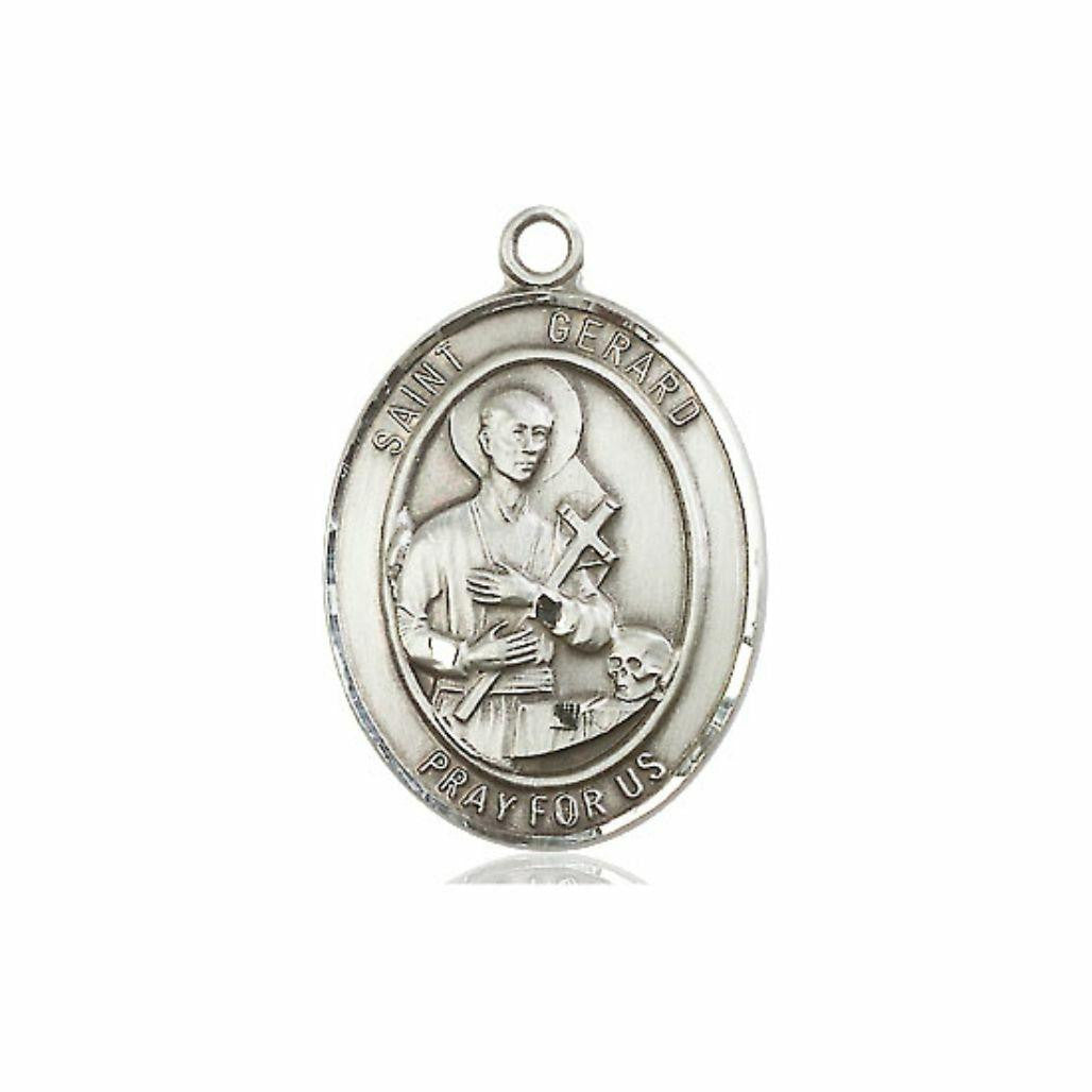 St Gerard Medal - Sterling Silver Oval Pendant 3 Sizes