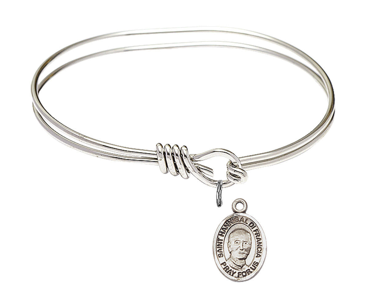 St Hannibal Eye Hook Bangle Bracelet - Sterling Silver Charm 9327SS