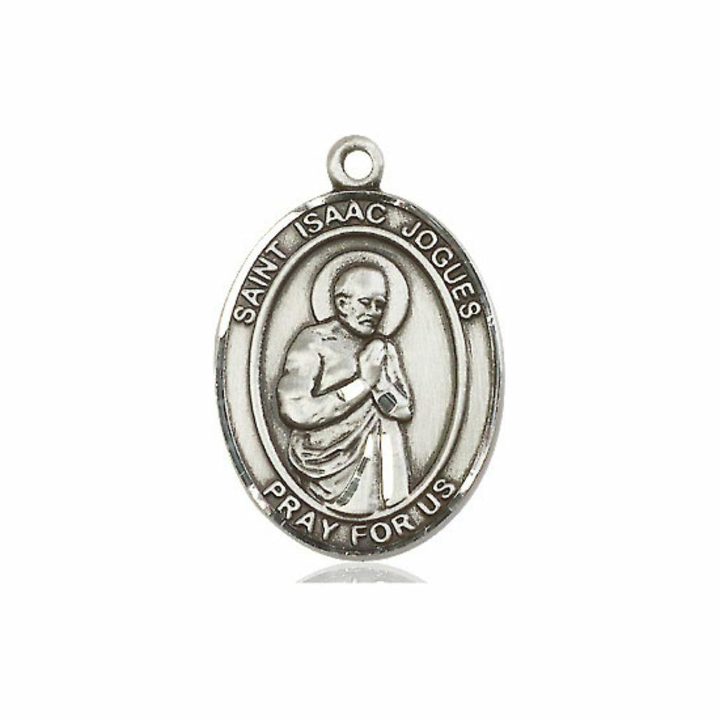 St Isaac Jogues Medal - Sterling Silver Oval Pendant 3 Sizes