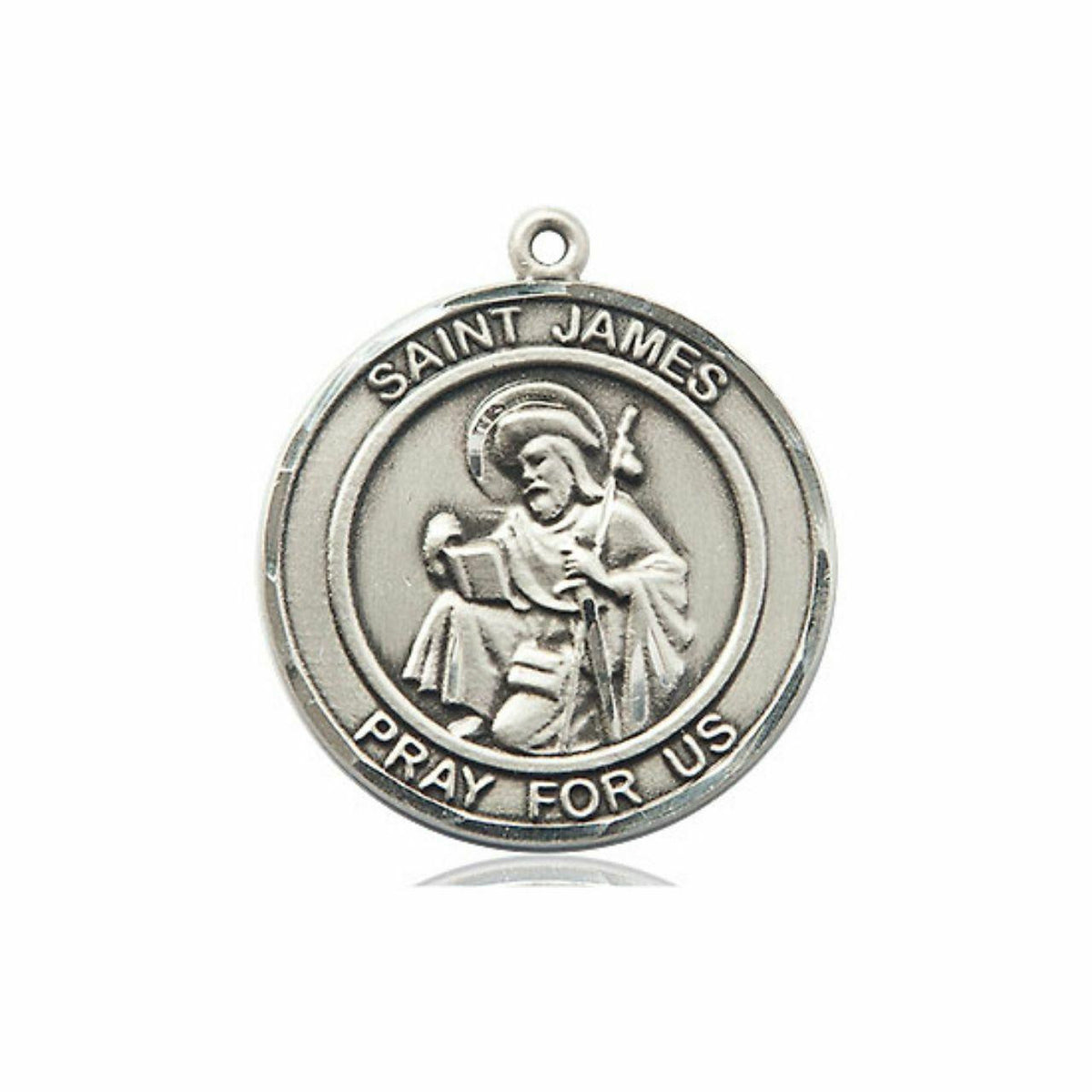 St James Medal - Sterling Silver Round Pendant 2 Sizes
