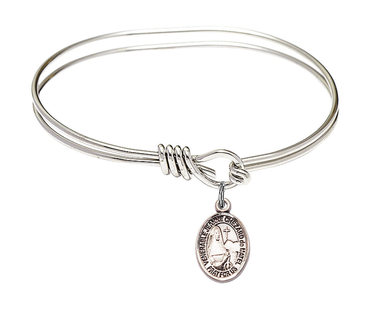 St Jeanne Chezard De Matel Eye Hook Bangle Bracelet - Sterling Silver Charm 9401SS