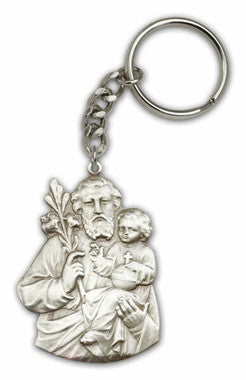 St. Joseph Keychain - Silver Finish 5859SRCS