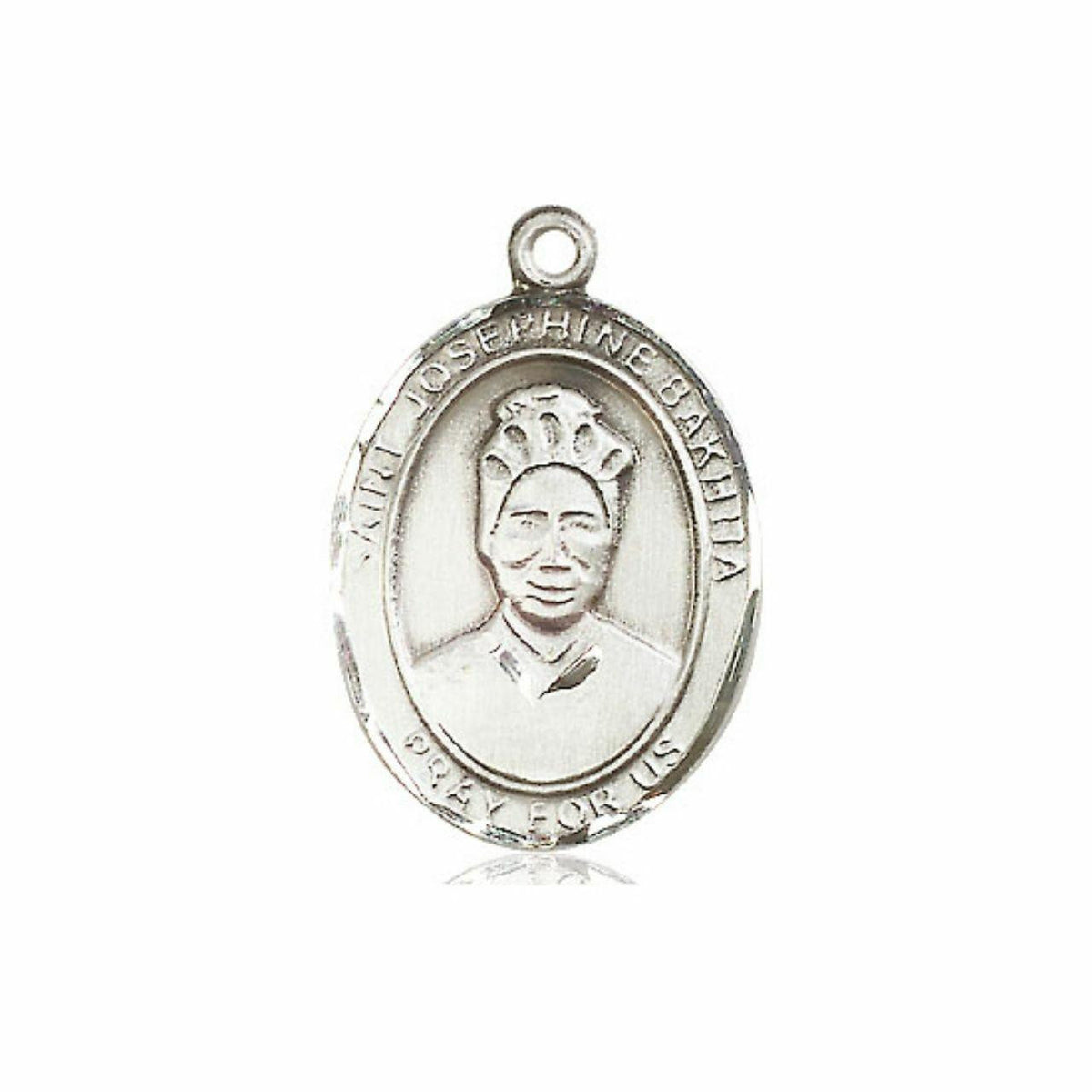 St Josephine Bakhita Medal - Sterling Silver Oval Pendant 3 Sizes
