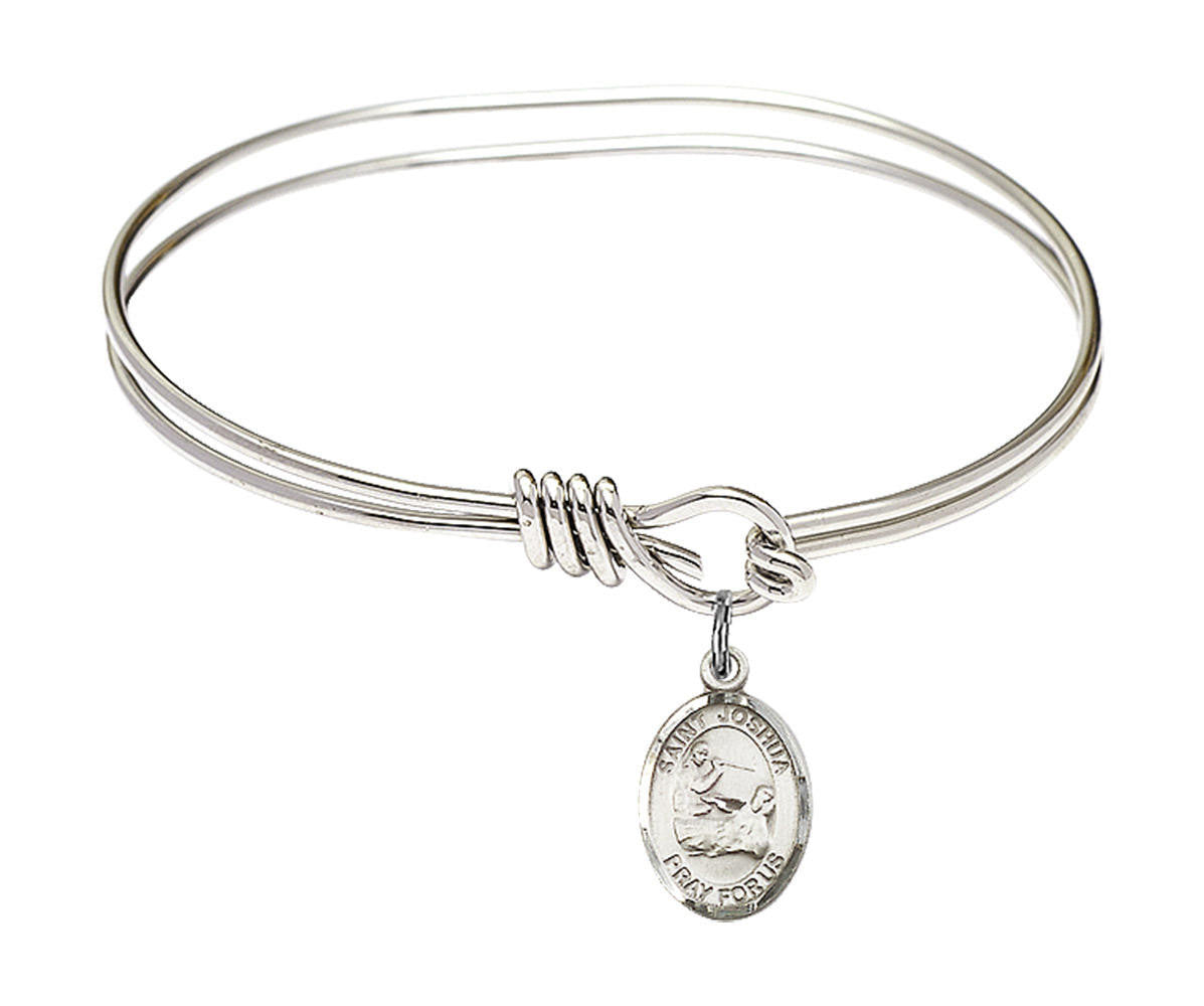 St Joshua Eye Hook Bangle Bracelet - Sterling Silver Charm 9059SS