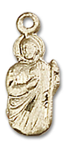 St Jude Pendant Charm - 14kt Gold 0210