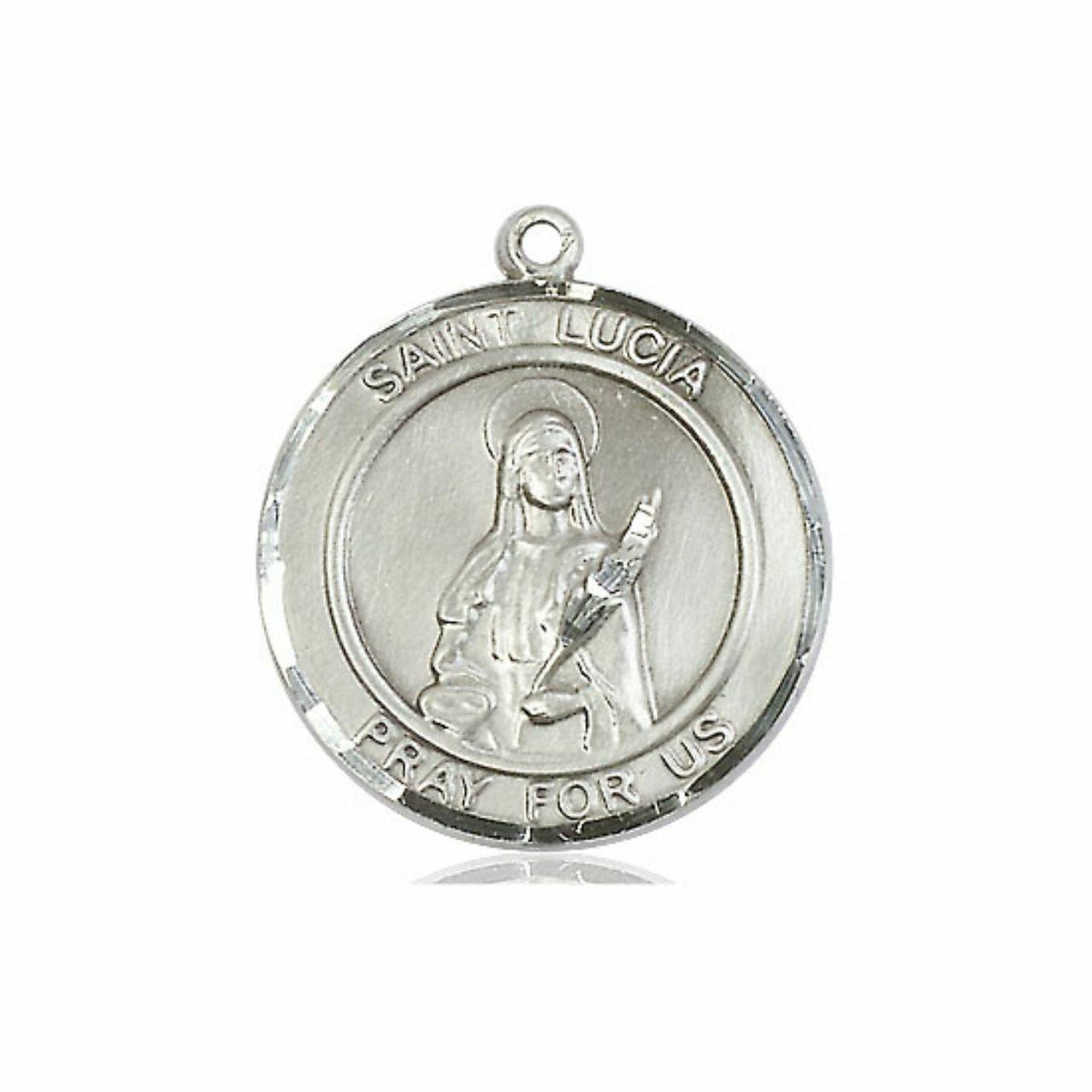 St Lucia Medal - Sterling Silver Round Pendant 2 Sizes