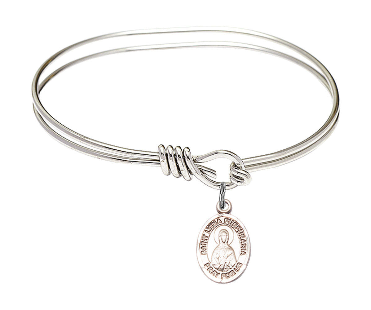 St Lydia Purpuraria Eye Hook Bangle Bracelet - Sterling Silver Charm 9411SS