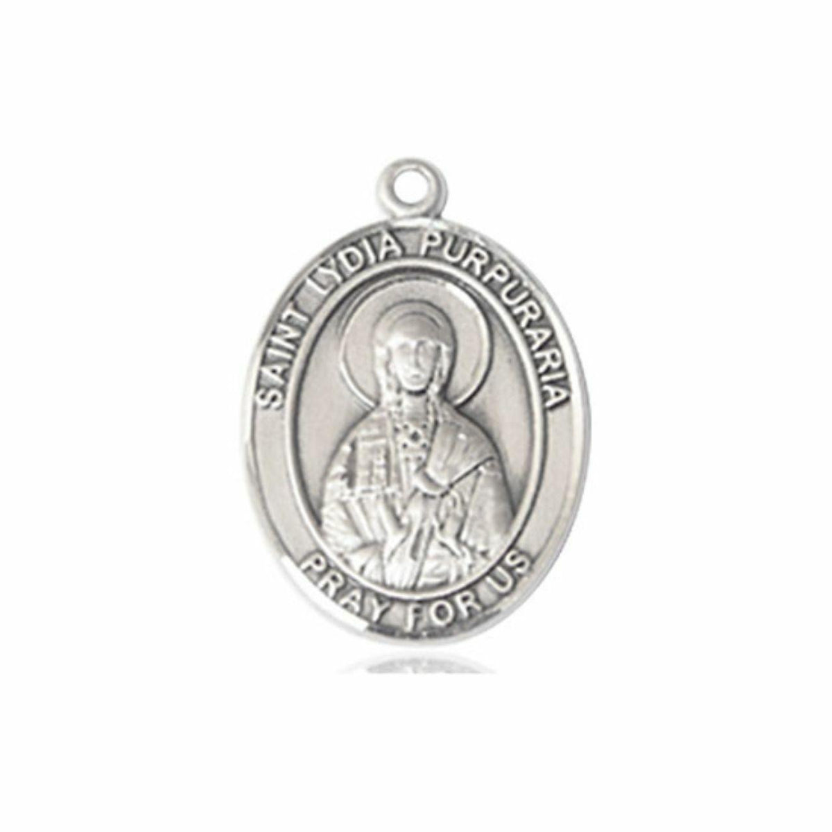 St Lydia Purpuraria Medal - Sterling Silver Oval Pendant 3 Sizes