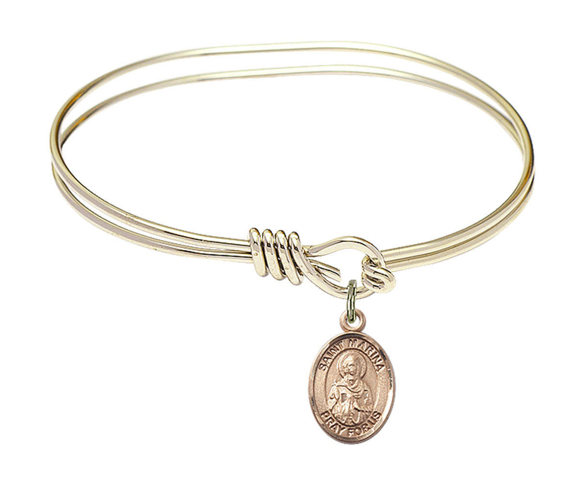 St Marina Eye Hook Bangle Bracelet - Gold-Filled Charm 9379GF