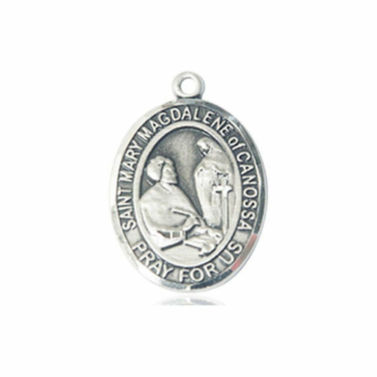 St Mary Magdalene of Canossa Medal - Sterling Silver Oval Pendant 3 Sizes