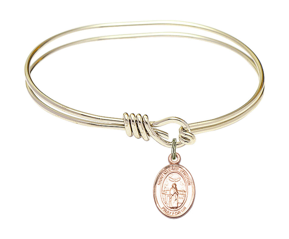 St Medard of Noyon Eye Hook Bangle Bracelet - Gold-Filled Charm 9444GF