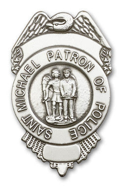 St. Michael Patron of Police Visor Clip - Silver Finish (1092V)