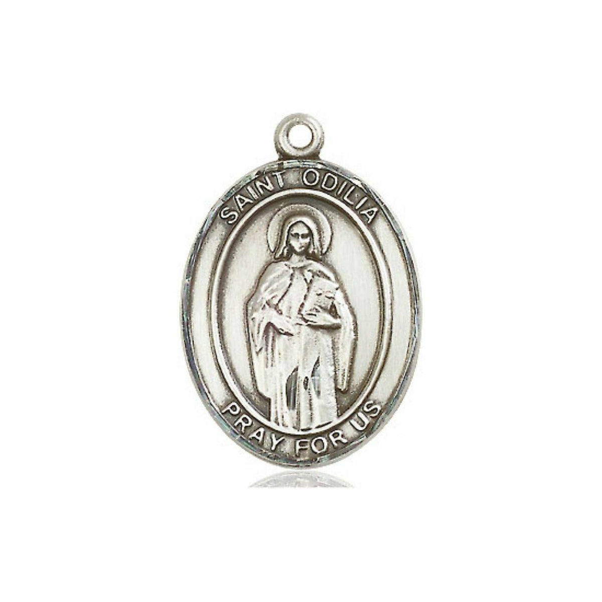 St Odilia Medal - Sterling Silver Oval Pendant 3 Sizes