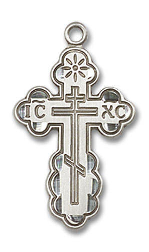 St Olga Cross Pendant - Sterling Silver 7/8 x 1/2 0256SS