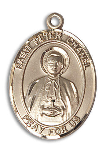 St Peter Chanel Medal - 14kt Gold Oval Pendant 3 Sizes