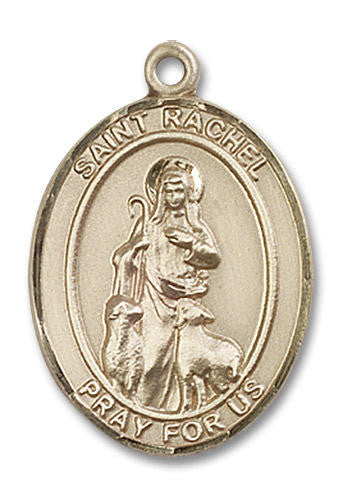 St Rachel Medal Medal - 14kt Gold Oval Pendant 3 Sizes