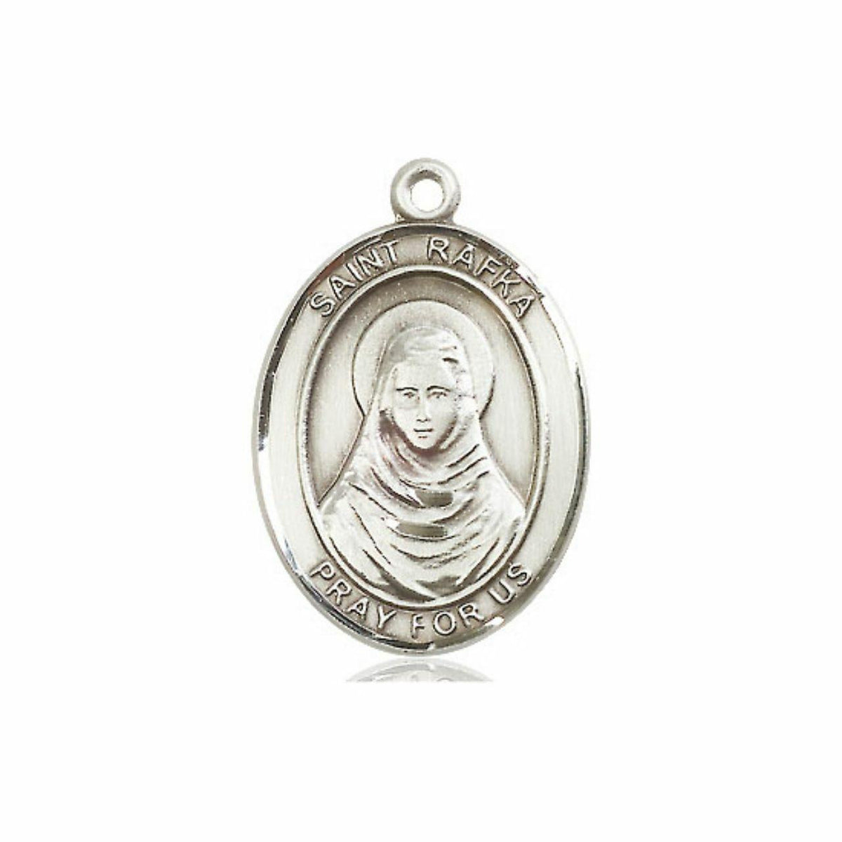 St Rafka of Smyrna Medal - Sterling Silver Oval Pendant 3 Sizes