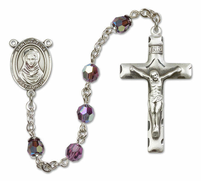 St Rebecca Sterling Silver Rosary - 16 Color Options 8252/0644