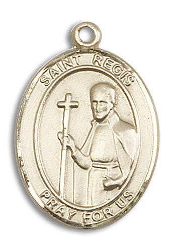 St Regis Medal - 14kt Gold Oval Pendant 3 Sizes
