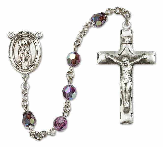 St Ronan Sterling Silver Rosary - 16 Color Options 8315/0644