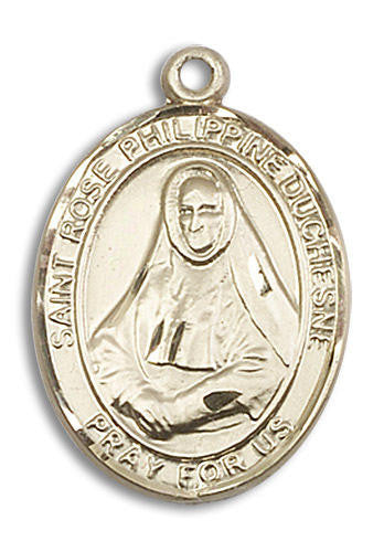 St Rose Philippine Duchesne Medal - 14kt Gold Oval Pendant 3 Sizes