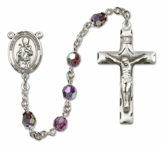 St Simon Sterling Silver Rosary - 16 Color Options 8375/0644
