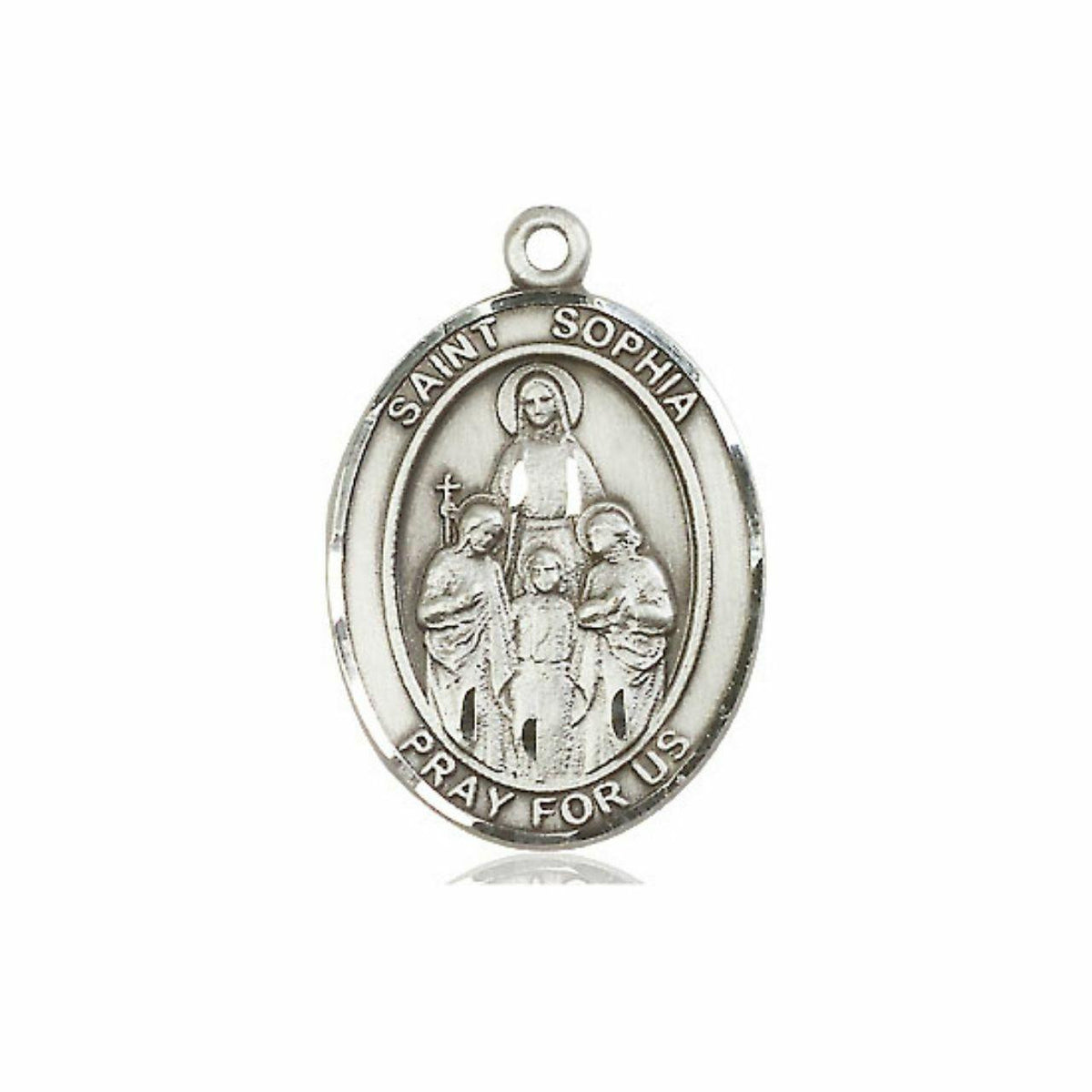 St Sophia Medal - Sterling Silver Oval Pendant 3 Sizes