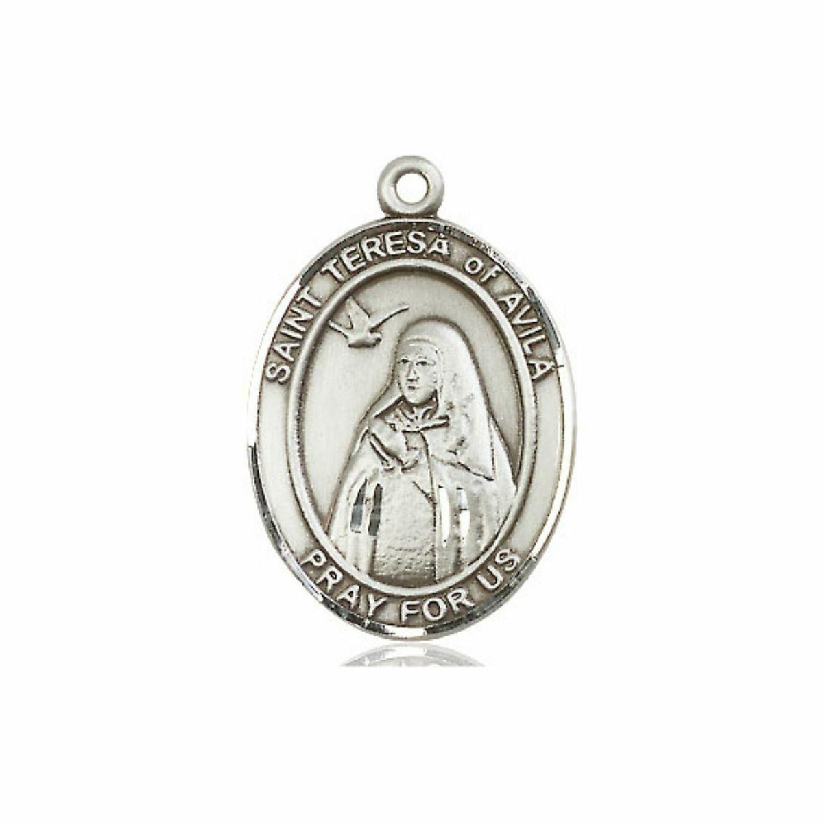 St Teresa of Avila Medal - Sterling Silver Oval Pendant 3 Sizes
