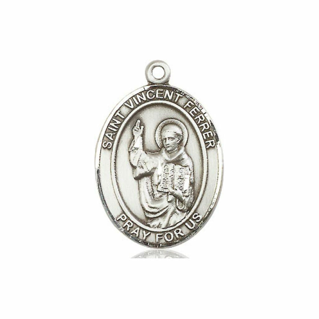 St Vincent Ferrer Medal - Sterling Silver Oval Pendant 3 Sizes