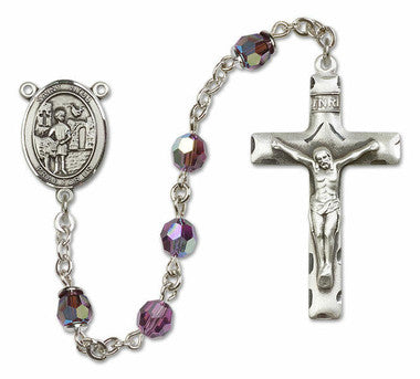St. Vitus Sterling Silver Rosary - 10 Color Options (8368/0644)