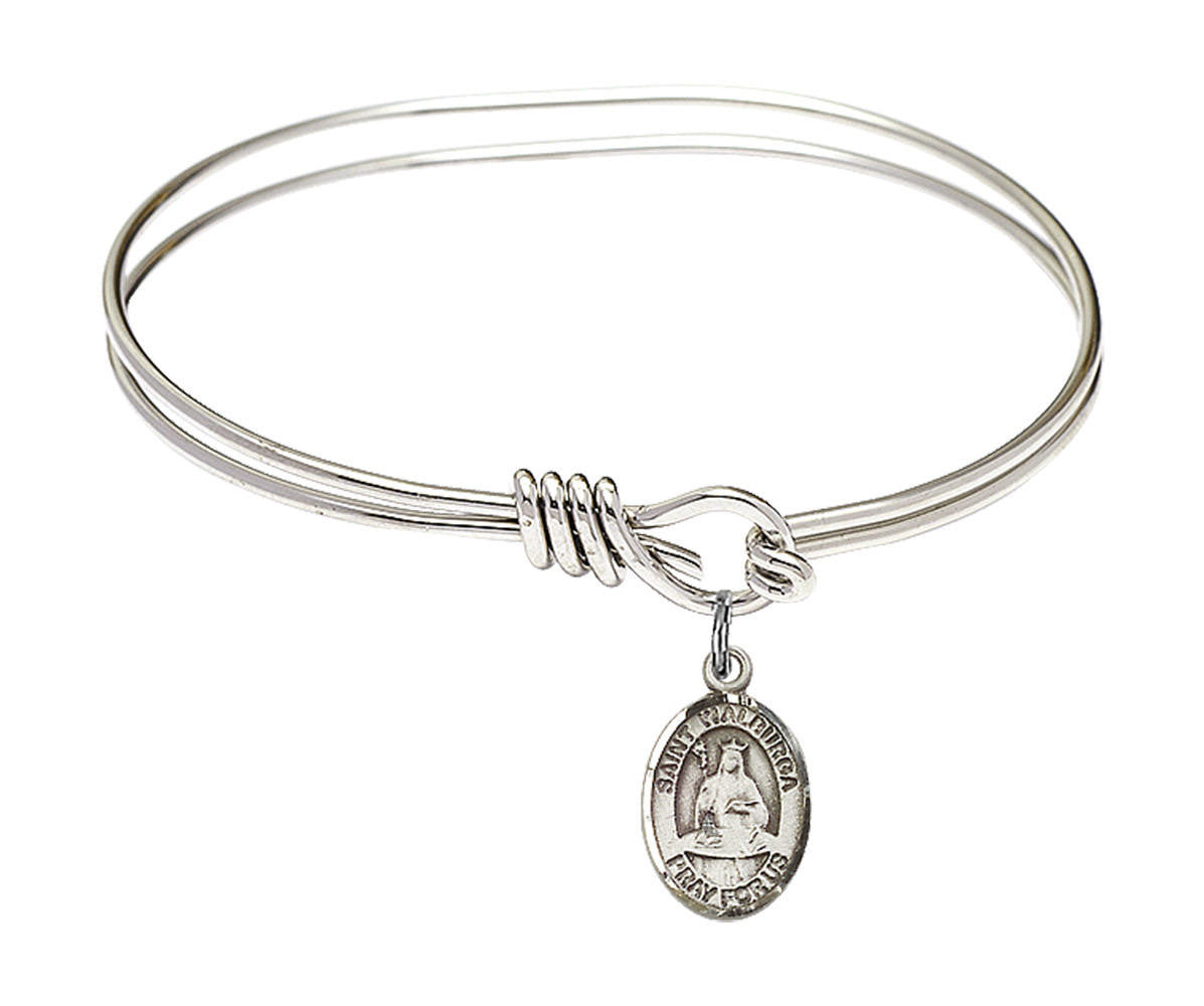 St Walburga Eye Hook Bangle Bracelet - Sterling Silver Charm 9126SS