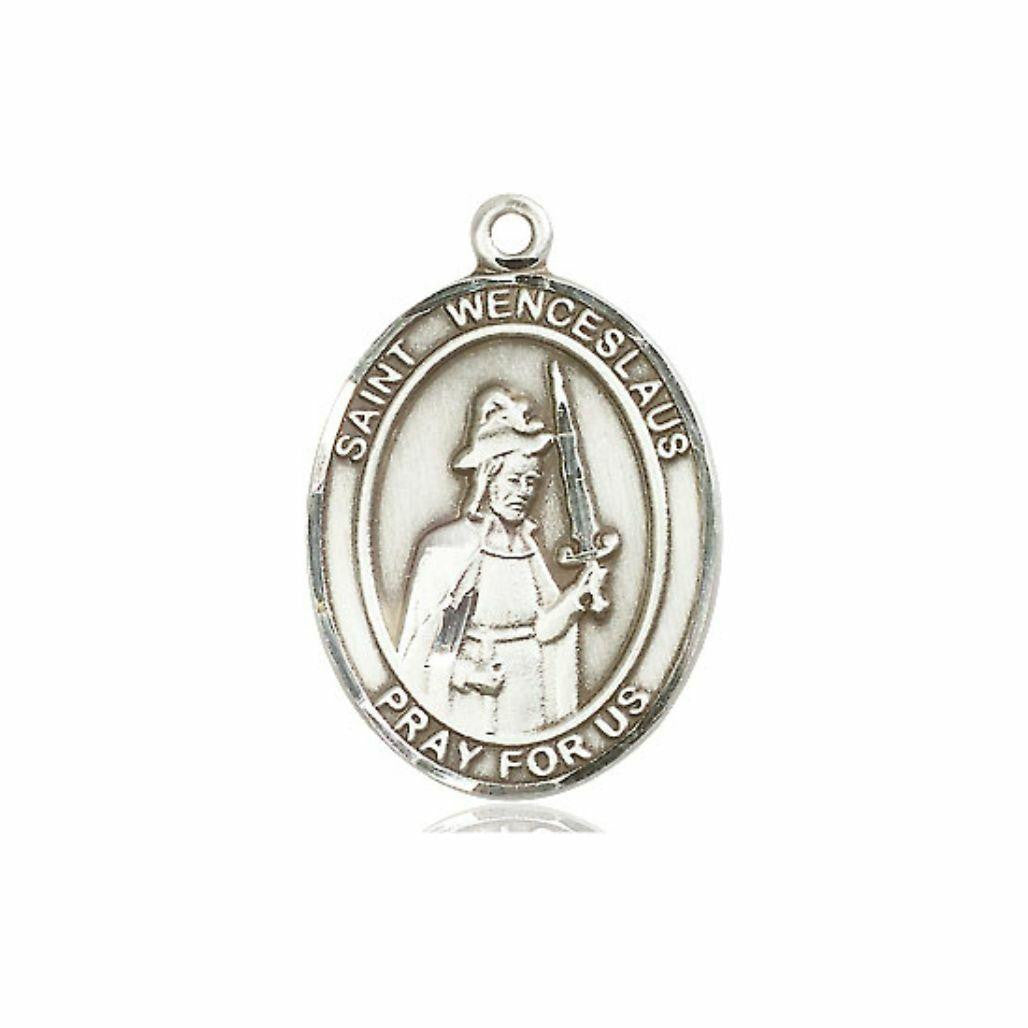 St Wenceslaus Medal - Sterling Silver Oval Pendant 3 Sizes